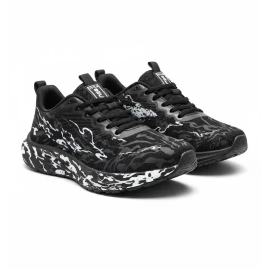 Anta C202 6th Generation Gesang Flower Marathon Running Shoes – Black/White/Grey